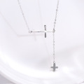 Fashion Simple Cross Long Chain Pendant Necklace Fashion Sweater Chain Necklace Jewelry For Women